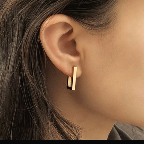 Gold Hoop Earrings - Picture 2 of 3